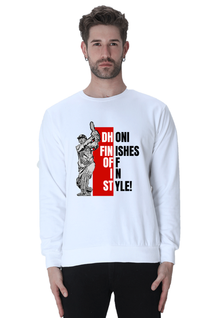 Dhoni Finishes Off in Style (Crewneck Sweatshirt)