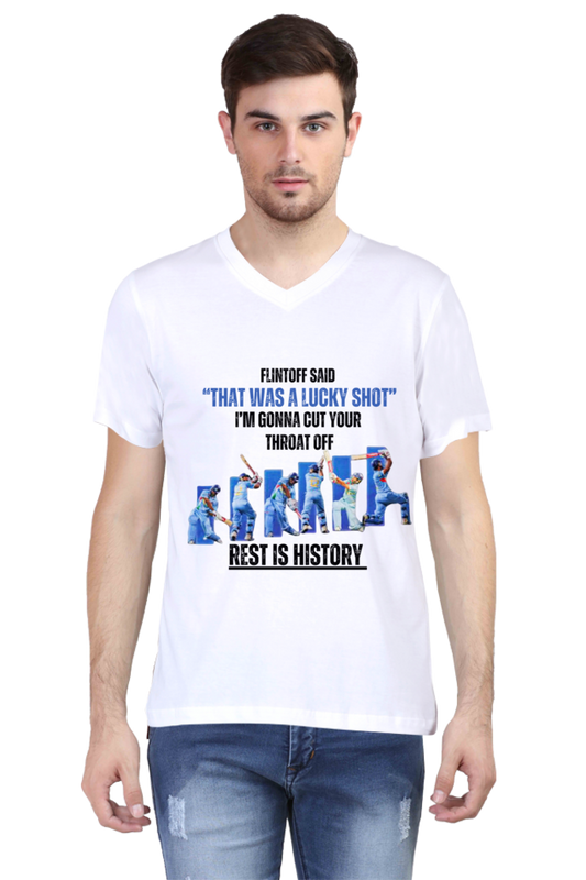 Yuvi's Six 6s (V-Neck Half Sleeve T-Shirt)
