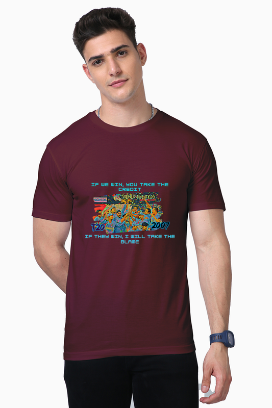 T20I WC Champions' 07 (Round Neck Supima Half Sleeve T-Shirt)