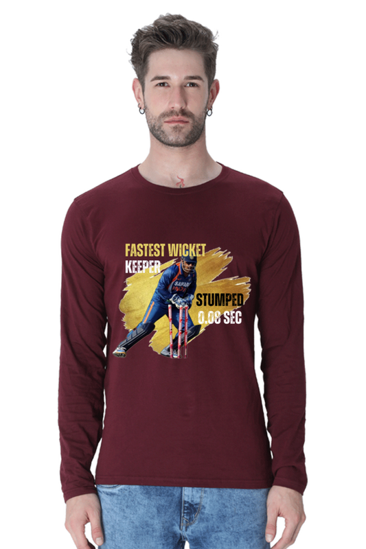 Dhoni's Fastest Stumping (Round Neck Full Sleeve T-Shirt)