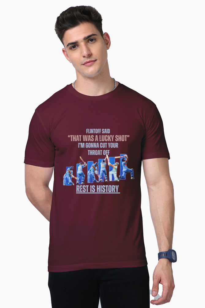 Yuvi's Six 6s (Round Neck Supima Half Sleeve T-Shirt)