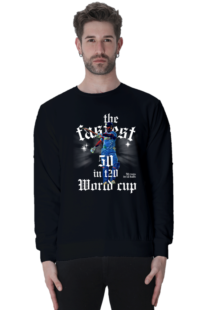 Yuvi's Fastest 50 (Crewneck Sweatshirt)