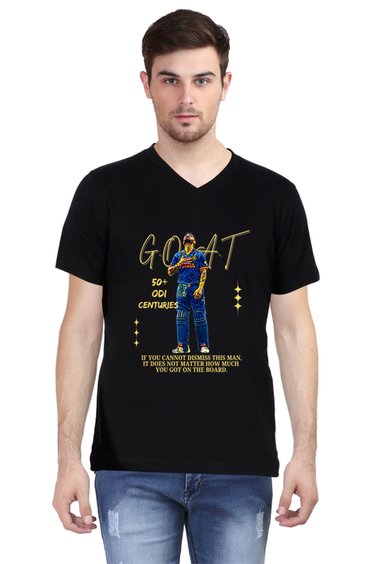 Kohli's 50th ODI Hundred (V-Neck Half Sleeve T-Shirt)