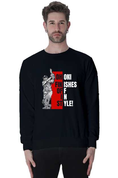 Dhoni Finishes Off in Style (Crewneck Sweatshirt)