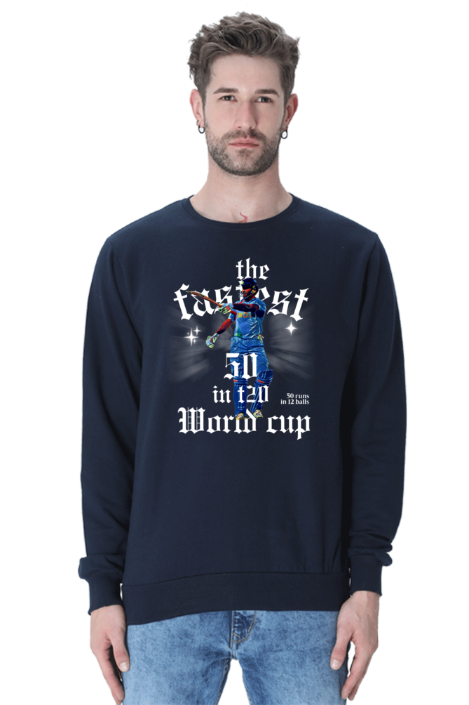 Yuvi's Fastest 50 (Crewneck Sweatshirt)