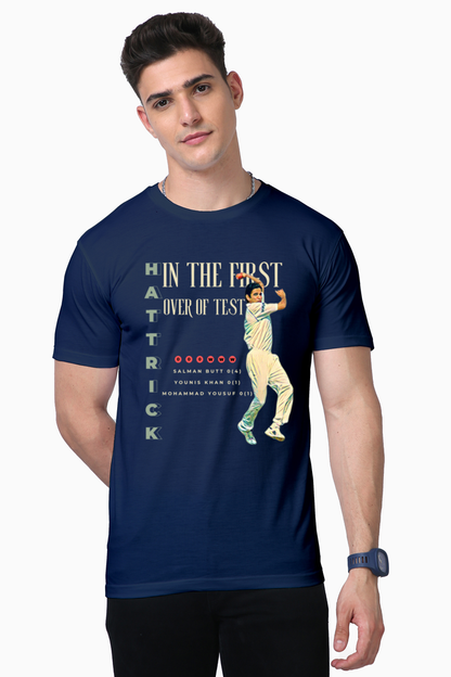 Irfan Pathan's Hat-trick (Round Neck Supima Half Sleeve T-Shirt)