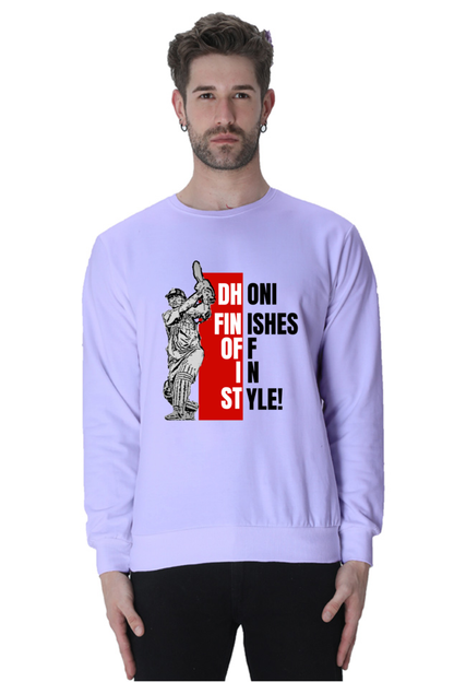 Dhoni Finishes Off in Style (Crewneck Sweatshirt)