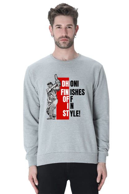 Dhoni Finishes Off in Style (Crewneck Sweatshirt)