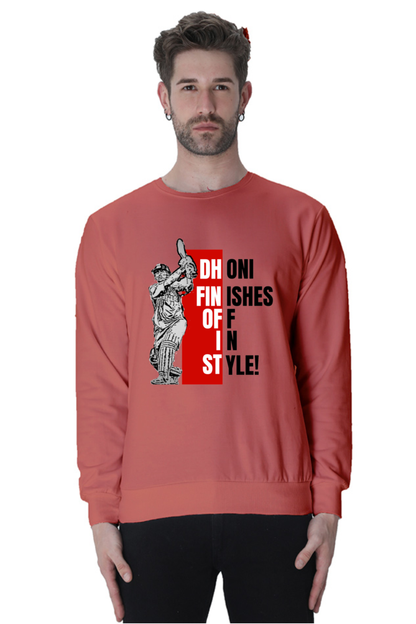 Dhoni Finishes Off in Style (Crewneck Sweatshirt)