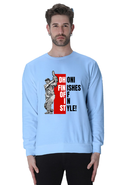 Dhoni Finishes Off in Style (Crewneck Sweatshirt)